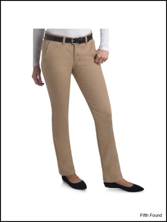 Pants - Womens Flex Twill Work Pants Straight Fit Narrow Through Hips